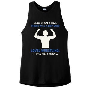 Once Upon A Time There Was A  Who Loved Wrestling  Ladies PosiCharge Tri-Blend Wicking Tank