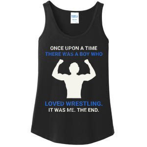 Once Upon A Time There Was A  Who Loved Wrestling  Ladies Essential Tank