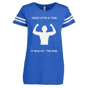 Once Upon A Time There Was A  Who Loved Wrestling  Enza Ladies Jersey Football T-Shirt