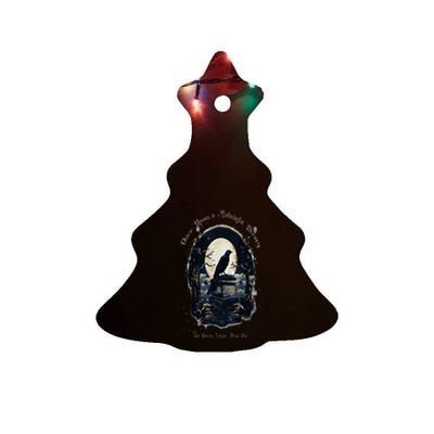 Once Upon A Midnight Dreary The Raven By Edgar Allan Poe Ceramic Tree Ornament