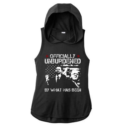 Officially Unburdened By What Has Been Trump Victory Ladies PosiCharge Tri-Blend Wicking Draft Hoodie Tank