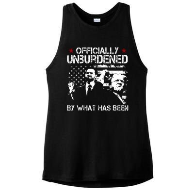 Officially Unburdened By What Has Been Trump Victory Ladies PosiCharge Tri-Blend Wicking Tank