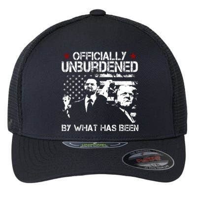 Officially Unburdened By What Has Been Trump Victory Flexfit Unipanel Trucker Cap