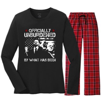 Officially Unburdened By What Has Been Trump Victory Women's Long Sleeve Flannel Pajama Set 