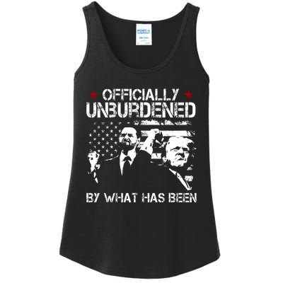 Officially Unburdened By What Has Been Trump Victory Ladies Essential Tank