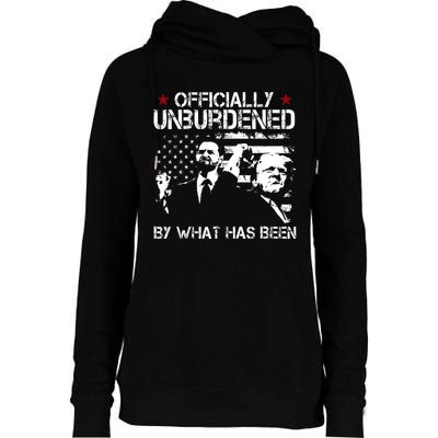 Officially Unburdened By What Has Been Trump Victory Womens Funnel Neck Pullover Hood