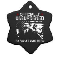 Officially Unburdened By What Has Been Trump Victory Ceramic Star Ornament