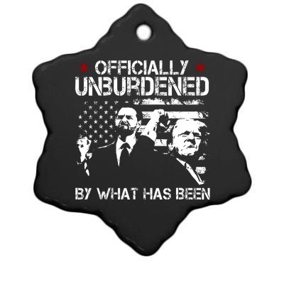 Officially Unburdened By What Has Been Trump Victory Ceramic Star Ornament