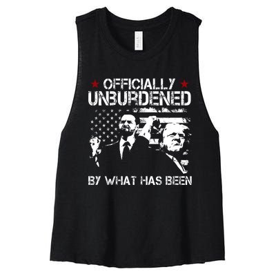 Officially Unburdened By What Has Been Trump Victory Women's Racerback Cropped Tank