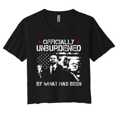 Officially Unburdened By What Has Been Trump Victory Women's Crop Top Tee