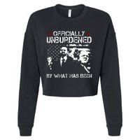 Officially Unburdened By What Has Been Trump Victory Cropped Pullover Crew