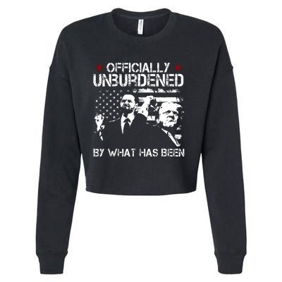 Officially Unburdened By What Has Been Trump Victory Cropped Pullover Crew