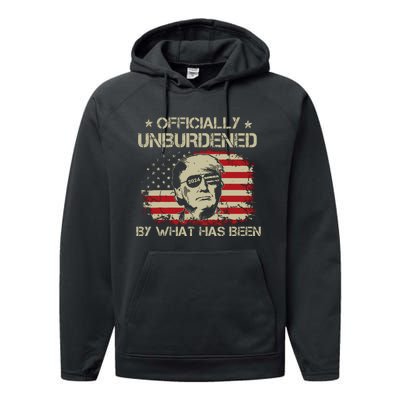 Officially Unburdened By What Has Been Trump Victory Performance Fleece Hoodie