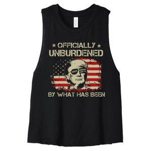 Officially Unburdened By What Has Been Trump Victory Women's Racerback Cropped Tank