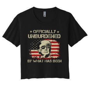 Officially Unburdened By What Has Been Trump Victory Women's Crop Top Tee