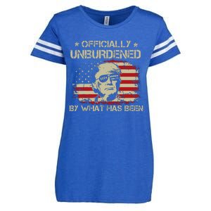 Officially Unburdened By What Has Been Trump Victory Enza Ladies Jersey Football T-Shirt