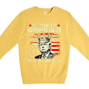 Officially Unburdened By What Has Been Trump Victory Premium Crewneck Sweatshirt