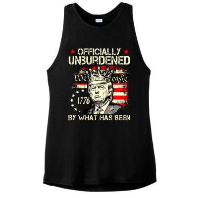 Officially Unburdened By What Has Been Trump Victory Ladies PosiCharge Tri-Blend Wicking Tank