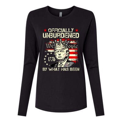 Officially Unburdened By What Has Been Trump Victory Womens Cotton Relaxed Long Sleeve T-Shirt