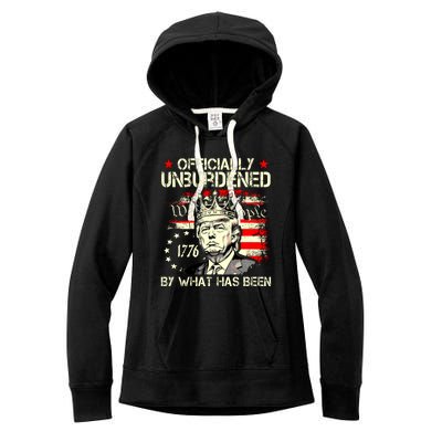 Officially Unburdened By What Has Been Trump Victory Women's Fleece Hoodie