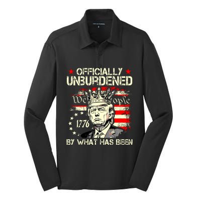 Officially Unburdened By What Has Been Trump Victory Silk Touch Performance Long Sleeve Polo