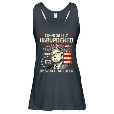 Officially Unburdened By What Has Been Trump Victory Ladies Essential Flowy Tank