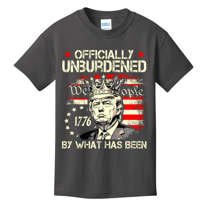 Officially Unburdened By What Has Been Trump Victory Kids T-Shirt