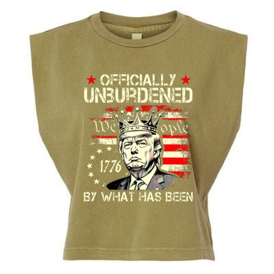 Officially Unburdened By What Has Been Trump Victory Garment-Dyed Women's Muscle Tee