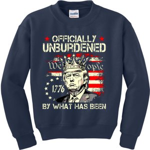 Officially Unburdened By What Has Been Trump Victory Kids Sweatshirt