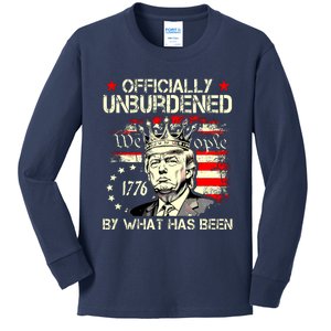 Officially Unburdened By What Has Been Trump Victory Kids Long Sleeve Shirt