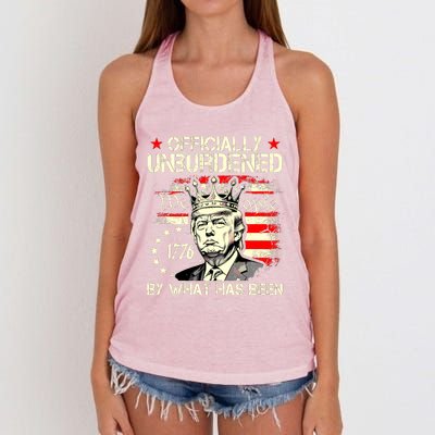 Officially Unburdened By What Has Been Trump Victory Women's Knotted Racerback Tank