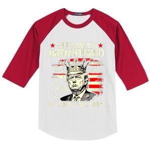 Officially Unburdened By What Has Been Trump Victory Kids Colorblock Raglan Jersey