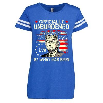 Officially Unburdened By What Has Been Trump Victory Enza Ladies Jersey Football T-Shirt