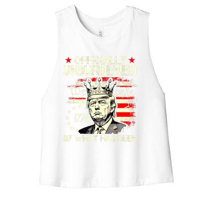 Officially Unburdened By What Has Been Trump Victory Women's Racerback Cropped Tank