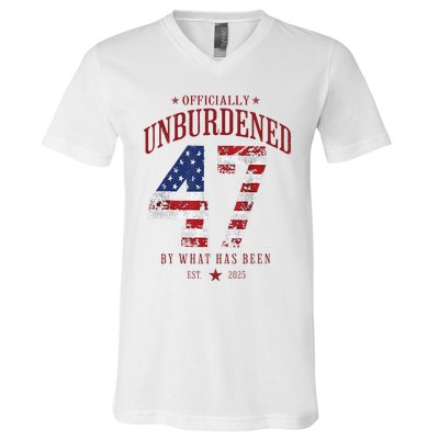 Officially Unburdened By What Has Been Trump Victory V-Neck T-Shirt