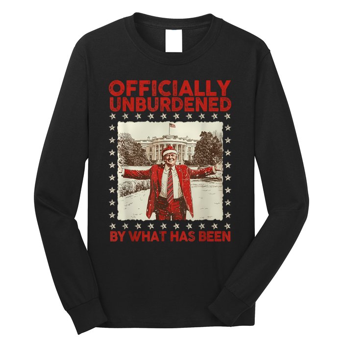 Officially Unburdened By What Has Been Trump Victory Xmas Long Sleeve Shirt