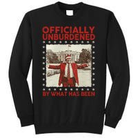 Officially Unburdened By What Has Been Trump Victory Xmas Tall Sweatshirt