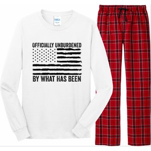 Officially Unburdened By What Has Been American Flag Long Sleeve Pajama Set