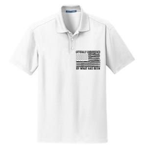 Officially Unburdened By What Has Been American Flag Dry Zone Grid Polo