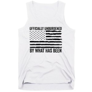 Officially Unburdened By What Has Been American Flag Tank Top