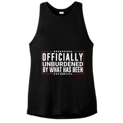 Officially Unburdened By What Has Been Trump Won Funny Meme Ladies PosiCharge Tri-Blend Wicking Tank