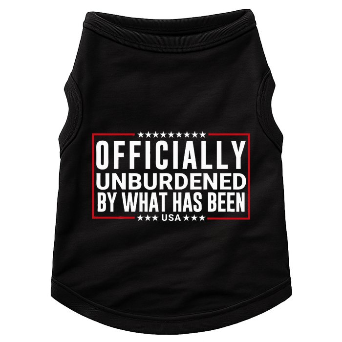 Officially Unburdened By What Has Been Trump Won Funny Meme Doggie Tank