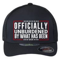 Officially Unburdened By What Has Been Trump Won Funny Meme Flexfit Unipanel Trucker Cap
