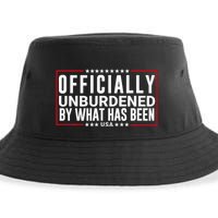Officially Unburdened By What Has Been Trump Won Funny Meme Sustainable Bucket Hat