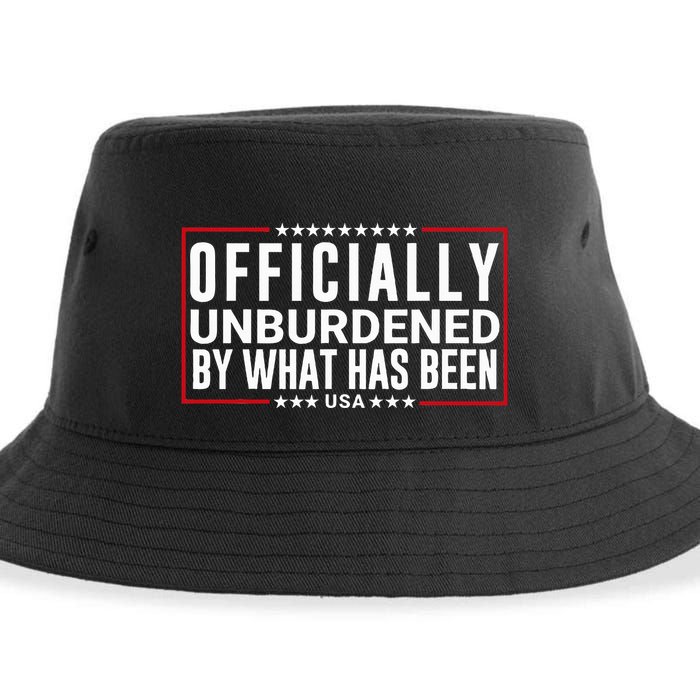 Officially Unburdened By What Has Been Trump Won Funny Meme Sustainable Bucket Hat
