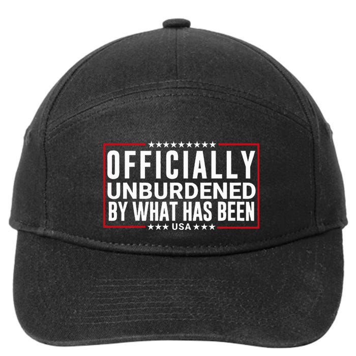 Officially Unburdened By What Has Been Trump Won Funny Meme 7-Panel Snapback Hat