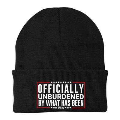 Officially Unburdened By What Has Been Trump Won Funny Meme Beanie