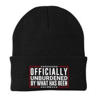 Officially Unburdened By What Has Been Trump Won Funny Meme Beanie