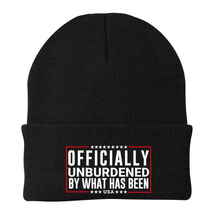 Officially Unburdened By What Has Been Trump Won Funny Meme Beanie