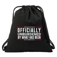 Officially Unburdened By What Has Been Trump Won Funny Meme Drawstring Bag